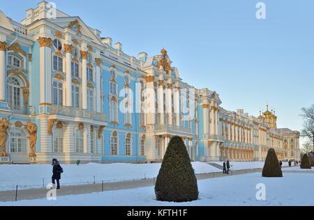 St.PETERSBURG, Russia - 22 gennaio 2016: il Palazzo di Caterina d'inverno. pushkin Carskoe Selo saint petersburg Foto Stock
