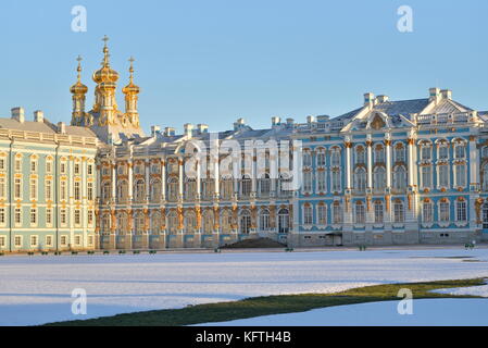 St.PETERSBURG, Russia - 22 gennaio 2016: il Palazzo di Caterina d'inverno. pushkin Carskoe Selo saint petersburg Foto Stock