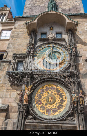 L'orologio astronomico di Praga Repubblica Ceca Foto Stock
