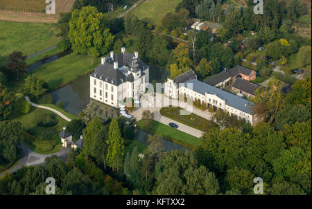 Hünxe, hotel castello Gartrop, Blumrath ristorante Gartrop, castello fossato, luogo dell'evento, hünxe, Ruhrgebiet, Niederrhein, Germania, Europa, Gartrop-Buh Foto Stock