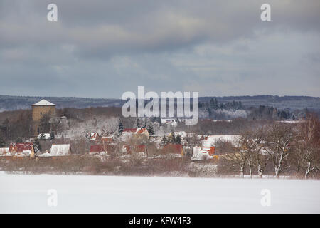 Blick auf harzgerode im inverno Foto Stock