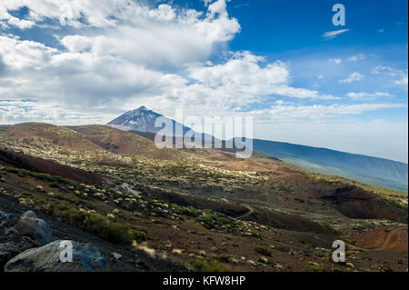 Ripara e lava i campi nel deserto di Pico del Teide Foto Stock