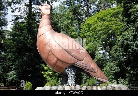 Famosa grouse statua a Glenturret Distillery crieff , Scozia Foto Stock