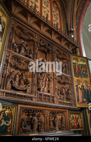 Opere d'arte religiosa nella Cattedrale di Nostra Signora nella città di Anversa in Belgio. Foto Stock
