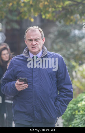 Londra, Regno Unito. 1 nov, 2017. ed davey membro liberaldemocratico del parlamento per Kingston e surbiton e fu il primo cambiamento climatico ed energia segretario visto in westminster credito: amer ghazzal/alamy live news Foto Stock