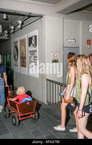 Berlino, Germania. 17 agosto 2017. I visitatori camminano attraverso la casa dei predatori nel giardino zoologico di Berlino, Germania, 17 agosto 2017. Crediti: Gregor Fischer/dpa/Alamy Live News Foto Stock