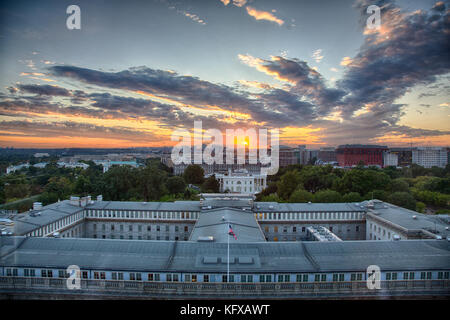 Settembre 12, 2017, Washington, DC, Stati Uniti d'America: il tesoro usa edificio, casa bianca, e eisenhower executive office building al tramonto visto da r Foto Stock