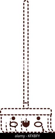 Scopa con bastone di legno in silhouette colorato Immagine e Vettoriale -  Alamy