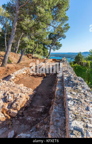 Fortezza di San Giovanni, Šibenik, Šibensko-Kninska, Dalmazia, Croazia, Europa. Foto Stock