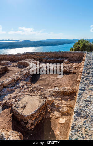 Fortezza di San Giovanni, Šibenik, Šibensko-Kninska, Dalmazia, Croazia, Europa. Foto Stock