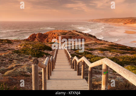 Praia da borderia beach, Carrapateira, costa vicentina, west coast, algarve, portogallo Foto Stock