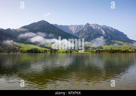 A walchsee, kaiserwinkl, Zahmer Kaiser, kaisergebirge, Tirolo, Austria Foto Stock