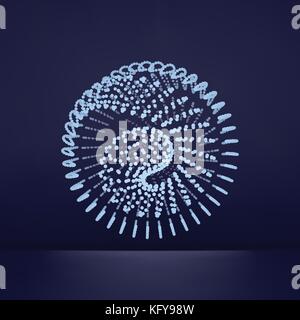 3d sfera. globale connessioni digitali. concetto tecnologico. illustrazione vettoriale. Illustrazione Vettoriale