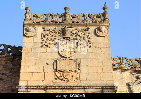 Torre storica casa di Golfines città vecchia medievale, Caceres, Estremadura, Spagna Foto Stock