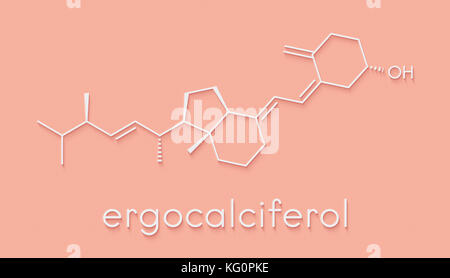 Ergocalciferol (vitamina D2). molecola di formula scheletrico. Foto Stock