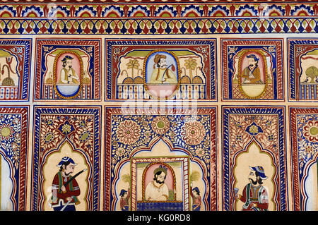 Tipico esempio di architettura indiana nello stato del Rajasthan Foto Stock