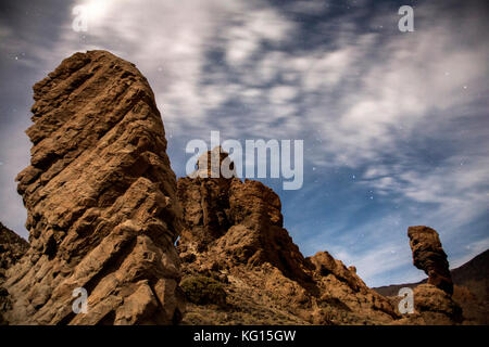 Roque cinchado nel Parco Nazionale del Teide Foto Stock