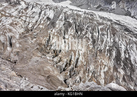 Chiudere l immagine di un ghiacciaio, jade dragon snow mountain, Cina. Foto Stock