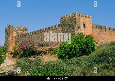 Frangokastello, la fortezza veneziana si trova sulla costa sud della prefettura di Chania Foto Stock