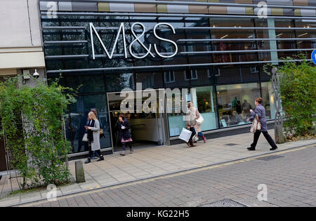 M&s store esterno, Norwich, Norfolk, Inghilterra Foto Stock