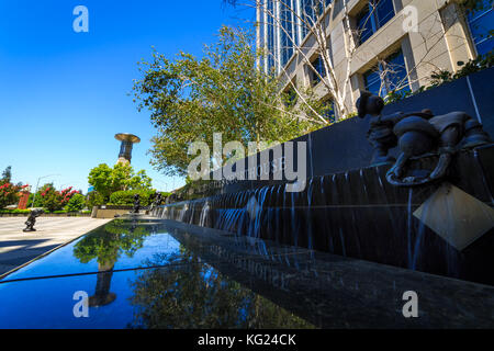 Sacramento Courthouse Water Feature Foto Stock