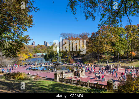 Fontana di Bethesda, al Central Park di New York City, NY, STATI UNITI D'AMERICA