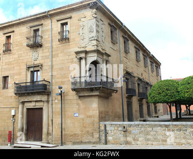 Palazzo storico mansion Casa del Doctor Trujillo, Plasencia, provincia di Cáceres, Estremadura, Spagna Foto Stock