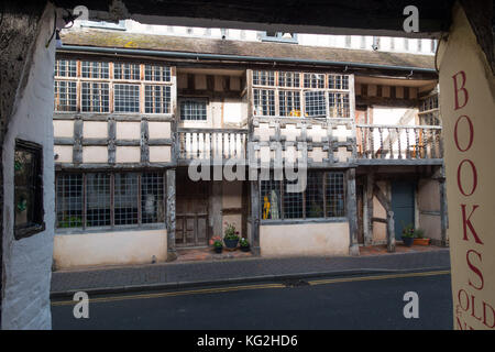 Raynolds mansion - John e Mary raynolds 1682 - in Much Wenlock, Shropshire, Inghilterra Foto Stock