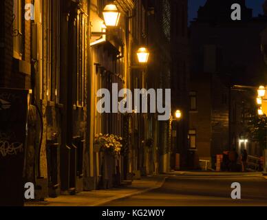 Scena di strada nella Vecchia Quebec City, Quebec, Canada Foto Stock