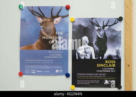 Poster del Monarch of the Glen, Inverness Museum and Art Gallery, Scozia, Regno Unito Foto Stock