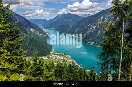 Achensee - a beautiful lake in the alps in the Tyrol, Austria Foto Stock