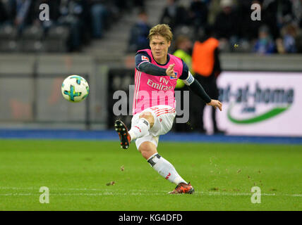 Berlino, Germania. 28 ottobre 2017. Gotoku SAKAI (HH), Fussball 1. Bundesliga, 10 anni. Spieltag, Hertha BSC Berlino (B) - HSV Amburgo (HH) 2:1, AM 28.10.2017 a Berlino/Germania. |utilizzo del credito mondiale: dpa/Alamy Live News Foto Stock