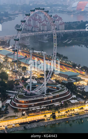 Singapore Flyer Observation Wheel, Singapore Foto Stock