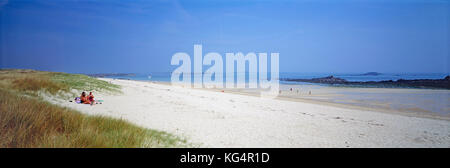 Isole del Canale. Guernsey. Herm. Spiaggia. Foto Stock