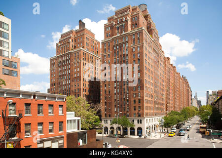 Edificio storico, 10th Avenue e w23th street, Chelsea, Manhattan, New York, USA, America Foto Stock