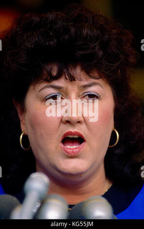 Washington DC. usa, 1992 jeannie white madre di aids vittima bianca ryan di Kokomo indiana Foto Stock
