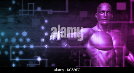 Stock Exchange tecnologia e trading online arte Foto Stock