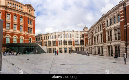 Nuovo ingresso laterale e il cafe per la V&un museo progettato da Amanda Levete Architects di Londra, Regno Unito Foto Stock