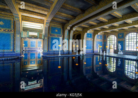 Il romano piscina coperta del Hearst Castle, Big Sur, california, Stati Uniti d'America Foto Stock