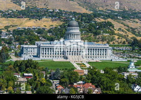 Si affacciano direttamente sul la Utah State Capitol, Salt Lake City, Utah, Stati Uniti d'America Foto Stock