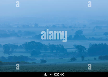 Inghilterra, Cotswolds, worcestershire, alba vicino a Broadway Foto Stock