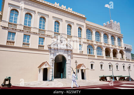 Vista della facciata del palazzo reale di monaco ville, IL PRINCIPATO DI MONACO Principato di Monaco, cote d'azur, sud della Francia, Europa occidentale, Europa Foto Stock