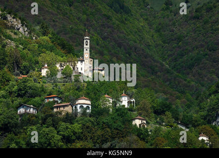 Santuario Beata Vergine del soccorso di Ossuccio, lago di como, provincia di Como, Lombardia, Italia, Europa Foto Stock