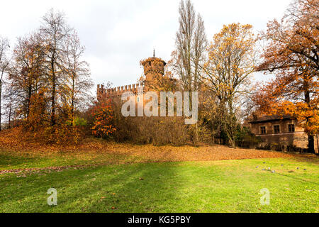 Parco del Valentino, distretto di TORINO, PIEMONTE, ITALIA Foto Stock