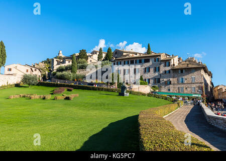 Assisi village, comprensorio di perugia, umbria, Italia Foto Stock