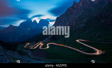 Passo Pordoi, Canazei, Trento, Trentino - Alto Adige, Italia, Europa Foto Stock