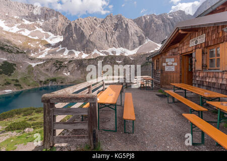 Coburger Huette, Mieming, Imst, Tirolo - Tirolo, Austria, Europa Foto Stock