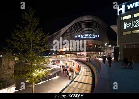 Southampton West Quay retail e un complesso di svaghi di notte Foto Stock