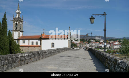 Ponte de Lima, Portogallo - 2 settembre 2017: Igreja de santo antonio da torre velha sul Camino de Santiago il 2 settembre 2017 a Ponte de Lima, p Foto Stock