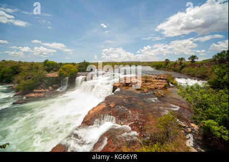 A Cachoeira da Velha cascata nel Jalapão remoto Parco Nazionale, stato di Tocantins, Brasile Foto Stock